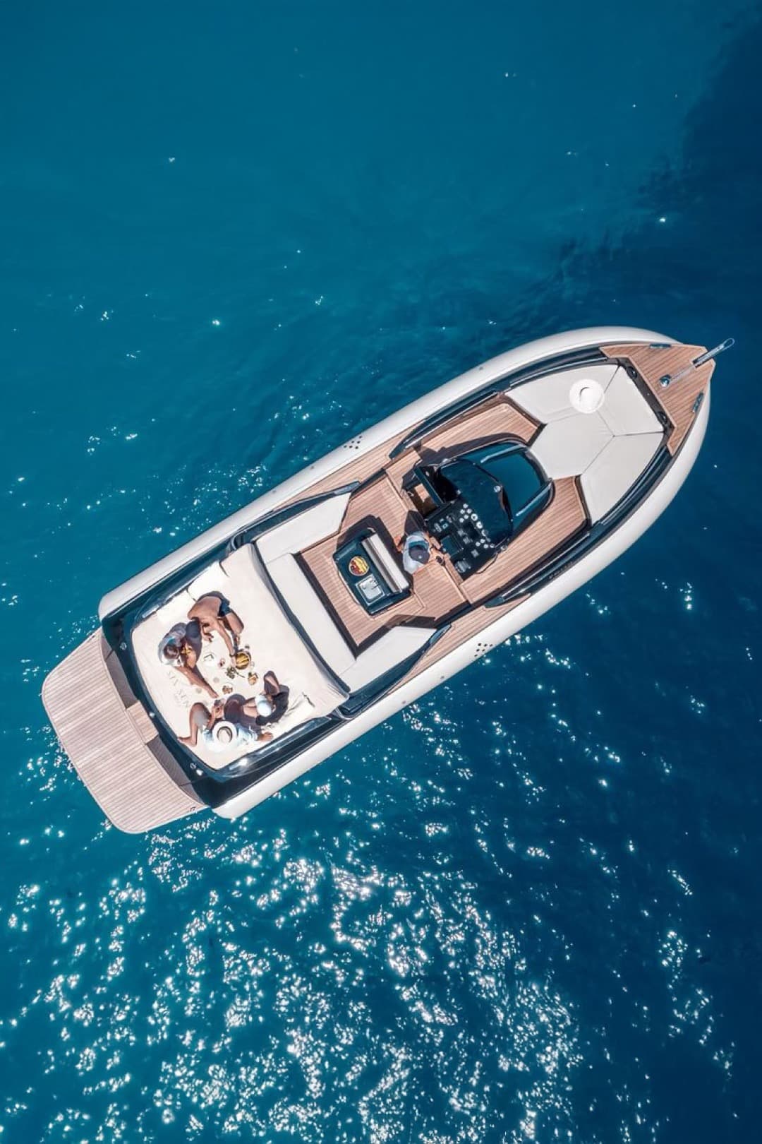 Boat anchored off the Ibiza coast