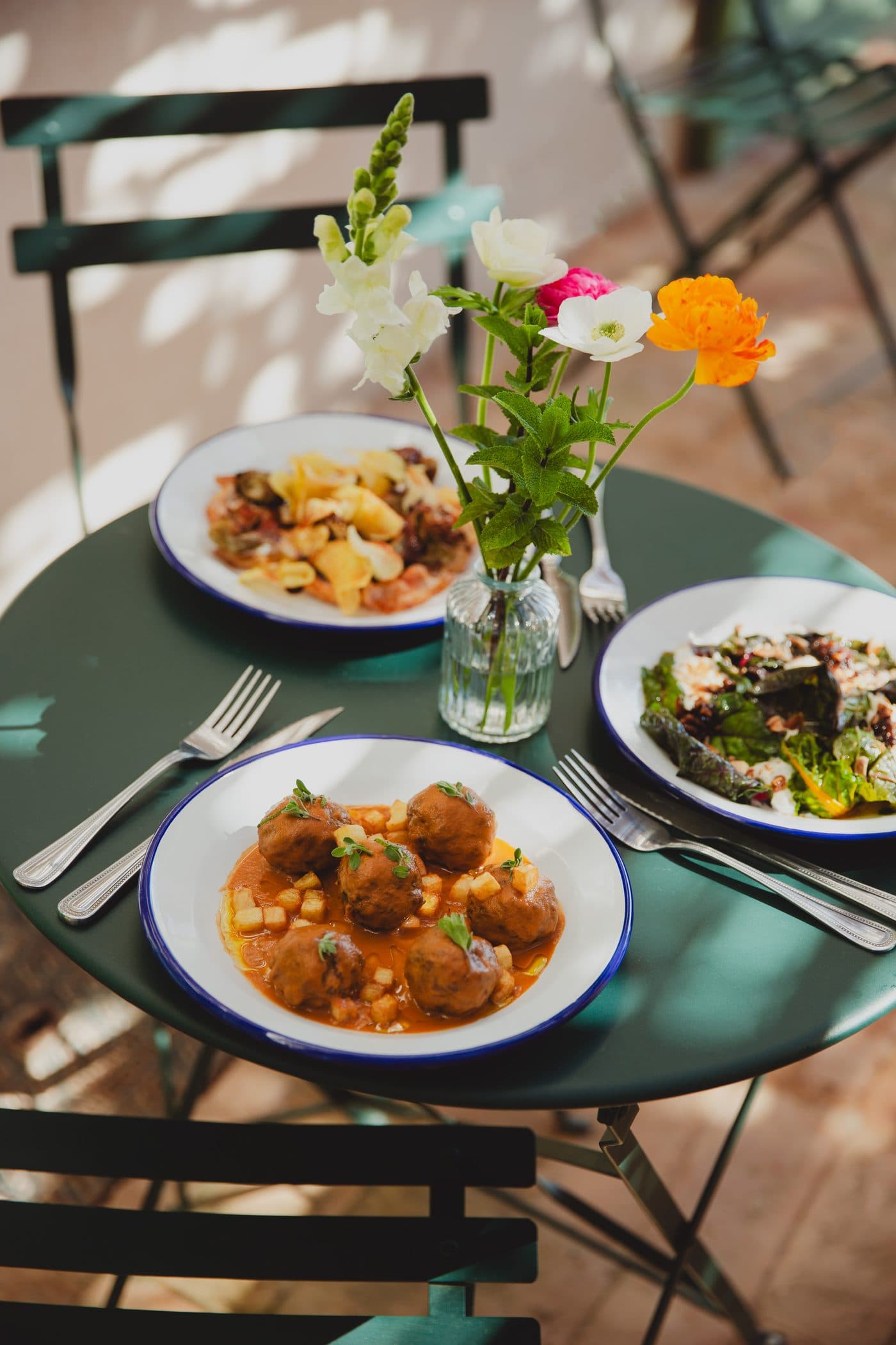 Farm-to-table dishes at Juntos Farm, Ibiza